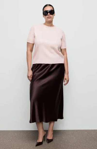 Mango Short Sleeve Sequin Sweater In Multi