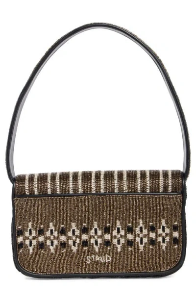 Staud Tommy Beaded Shoulder Bag In Brown