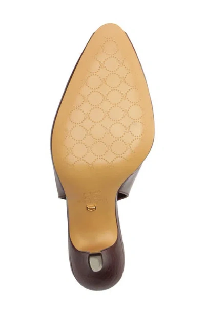 Arezzo Olivia Slingback Peep Toe Pump In Brown