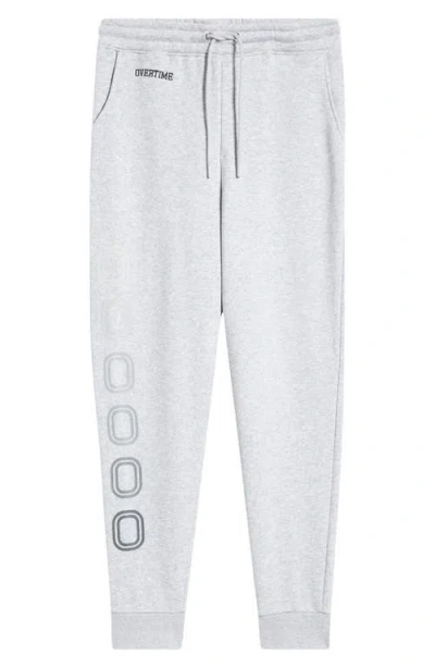 Overtime Classic Logo Drawstring Joggers In Gray