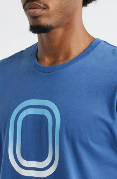 Overtime Ot Classic Gradient Logo Cotton Graphic T-shirt In Blue
