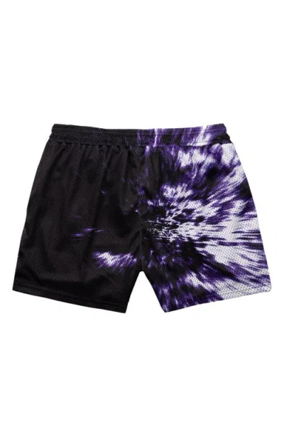 Overtime Motion Blur Mesh Shorts In Black