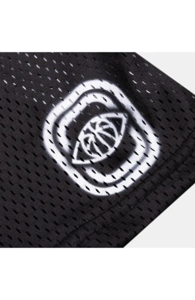 Overtime Motion Blur Mesh Shorts In Black