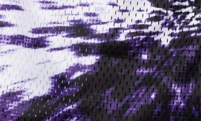 Overtime Motion Blur Mesh Shorts In Black