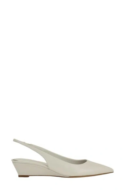 Calvin Klein Women's Mavalyn Tapered Low Wedge Slingback Pumps In White