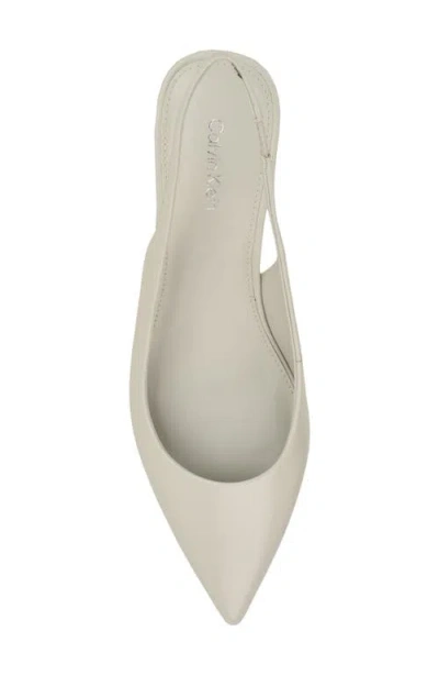 Calvin Klein Women's Mavalyn Tapered Low Wedge Slingback Pumps In White