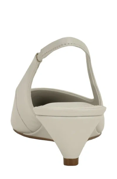 Calvin Klein Women's Mavalyn Tapered Low Wedge Slingback Pumps In White