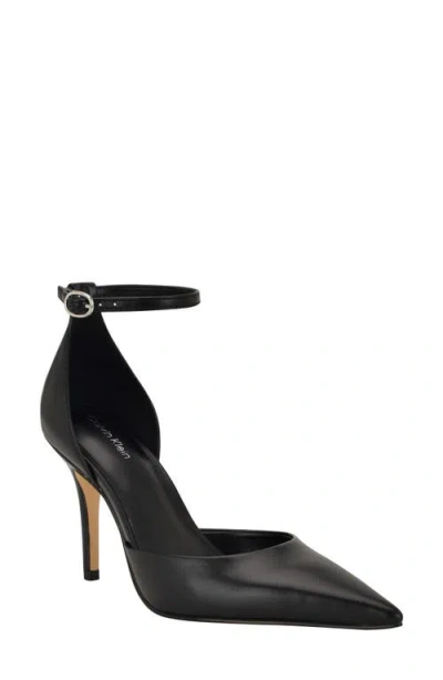Calvin Klein Women's Olettia Ankle Strap Stiletto Pumps In Black