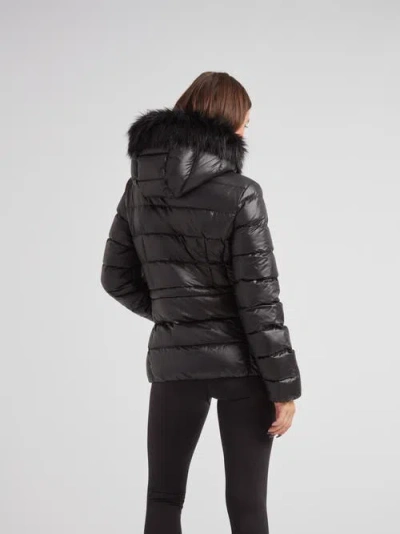 Jack1t R4d Faux Fur Tricolore Racer Jacket In Black