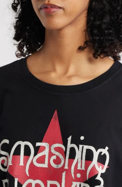 Daydreamer Smashing Pumpkins Big Star Long Sleeve Cotton Graphic T-shirt In Black