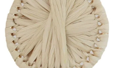 Panacea Raffia & Wood Drop Earrings In Brown