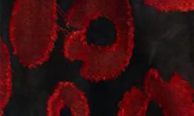 Desigual Long Sleeve Mesh T-shirt In Red