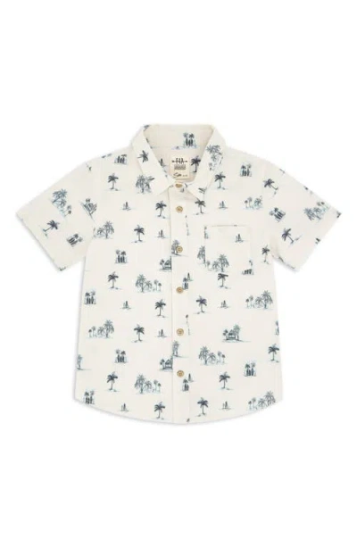 Feather 4 Arrow Kids' Aloha Short Sleeve Button-up Shirt In Brown