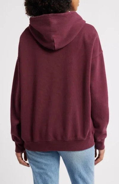 Pacsun Core Washed Hoodie In Burgundy