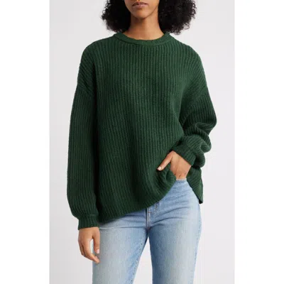 Pacsun Alexia Oversize Rib Sweater In Green