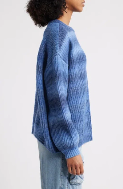 Pacsun Alexia Oversize Rib Sweater In Blue
