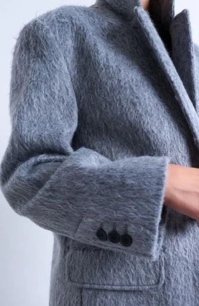 Topshop One-button Blazer Coat In Gray