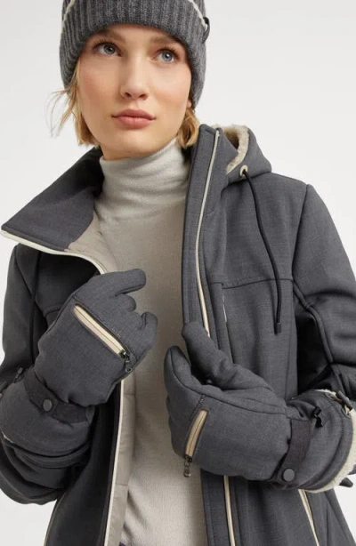 Brunello Cucinelli Tropical Luxury Wool Gloves In Gray