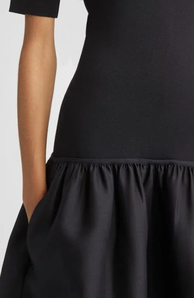 Totême Toteme Twinflower Flounce Sweater Dress In Black