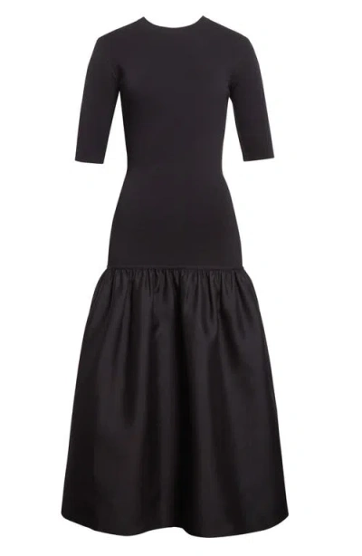 Totême Toteme Twinflower Flounce Sweater Dress In Black