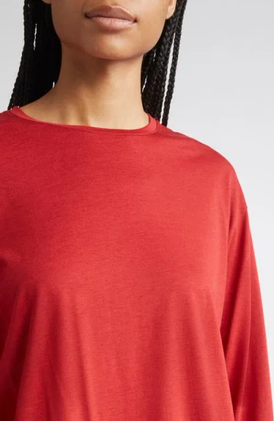 Totême Toteme Classic Long Sleeve T-shirt In Red
