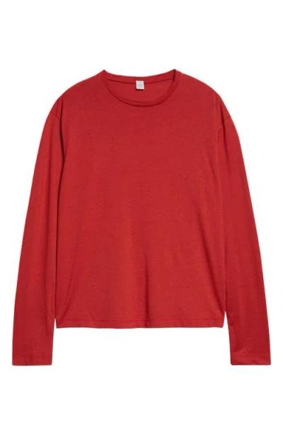 Totême Toteme Classic Long Sleeve T-shirt In Red