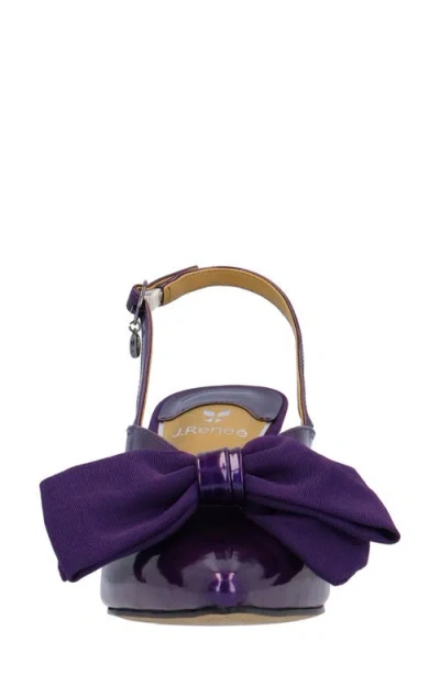 J. Reneé Morigen Slingback Pointed Toe Pump In Purple