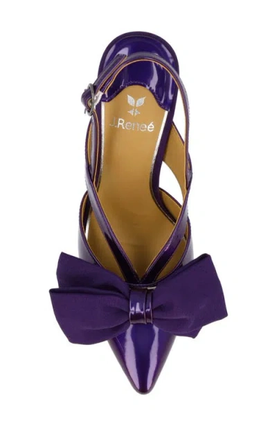 J. Reneé Morigen Slingback Pointed Toe Pump In Purple