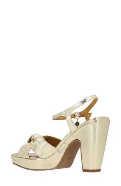 J. Reneé Burkett Ankle Strap Platform Sandal In Gold