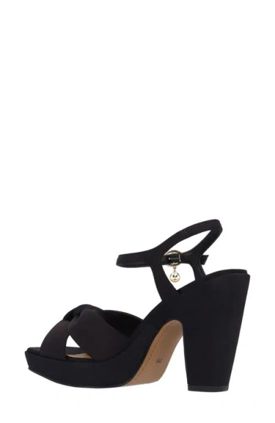 J. Reneé Burkett Ankle Strap Platform Sandal In Black