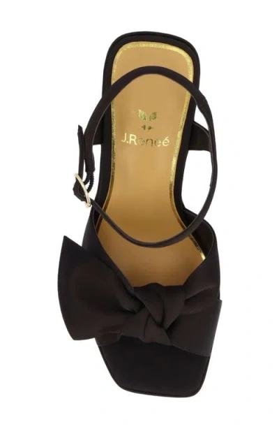 J. Reneé Burkett Ankle Strap Platform Sandal In Black