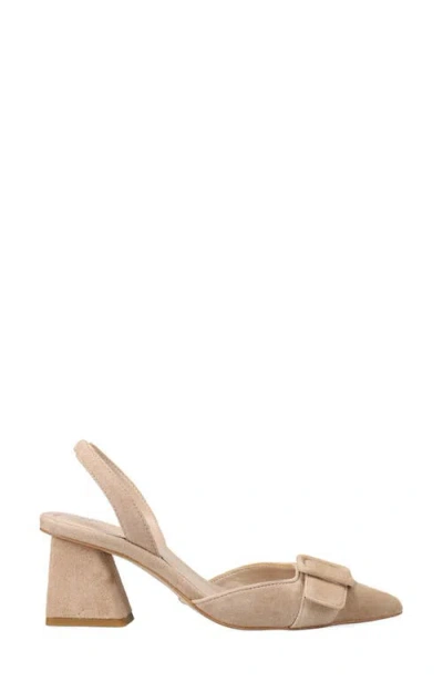 Pelle Moda Imia Slingback Pointed Toe Pump In Brown