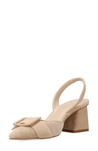 Pelle Moda Imia Slingback Pointed Toe Pump In Brown