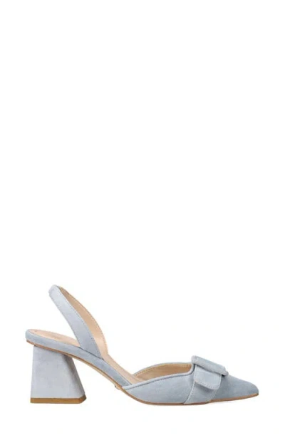 Pelle Moda Imia Slingback Pointed Toe Pump In Blue