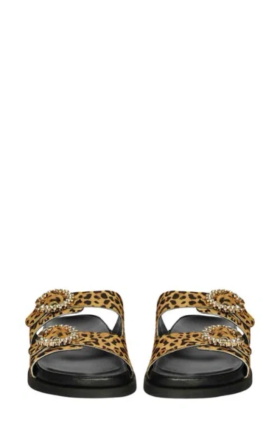 Saint G Ishie Genuine Calf Hair Slide Sandal In Multi