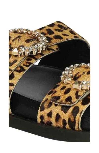 Saint G Ishie Genuine Calf Hair Slide Sandal In Multi