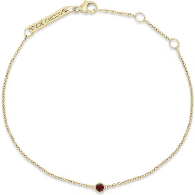 Zoë Chicco Bezel Opal Pendant Bracelet In Gold