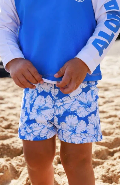 Feather 4 Arrow Kids' Surfs Up Long Sleeve Two-piece Rashguard Swimsuit (baby & Toddler In Burgundy