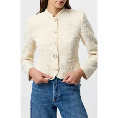 French Connection Structured Tweed Jacket In Neutral