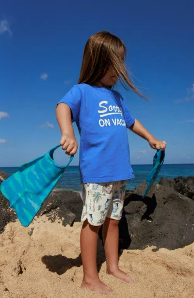 Feather 4 Arrow Kids' On Vacation Cotton Graphic T-shirt In Burgundy