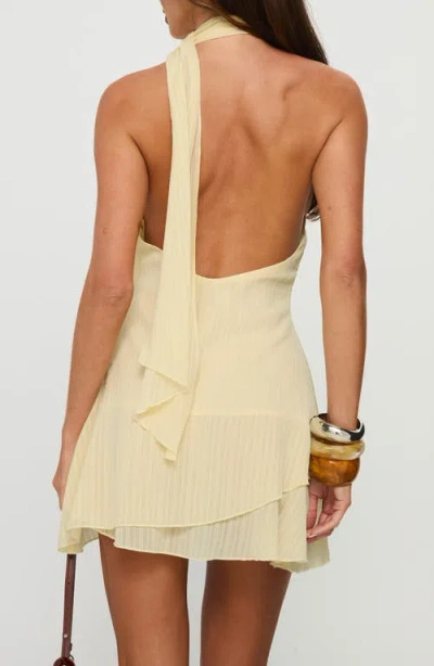 Princess Polly Infinito Scarf Tie Chiffon Minidress In Yellow