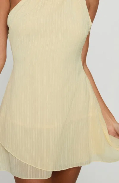 Princess Polly Infinito Scarf Tie Chiffon Minidress In Yellow