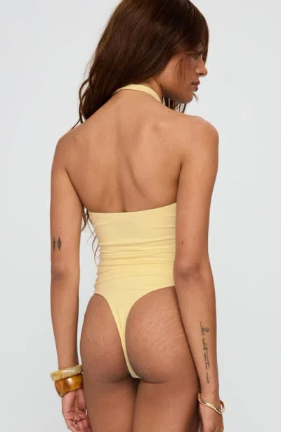 Princess Polly Dulce Vita Rib Bodysuit In Yellow