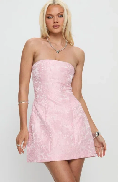 Princess Polly Heaven Sent Strapless Minidress In Pink