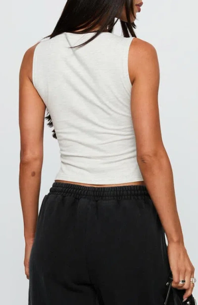 Princess Polly Bleeker Marl Sleeveless Top In White