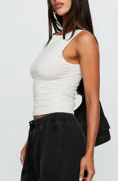 Princess Polly Bleeker Marl Sleeveless Top In White