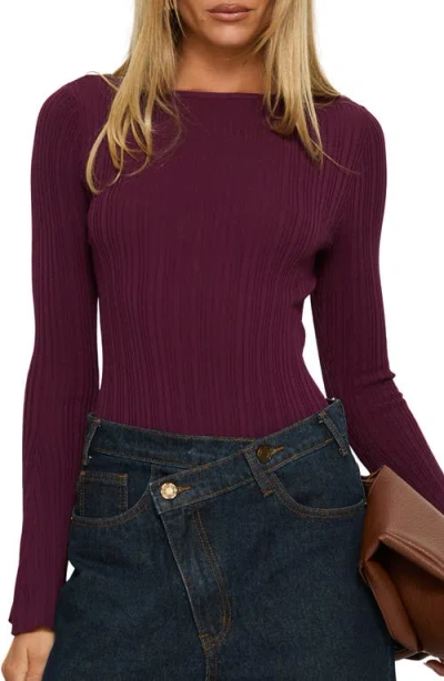 Princess Polly Mayok Open Back Rib Bodysuit In Blue