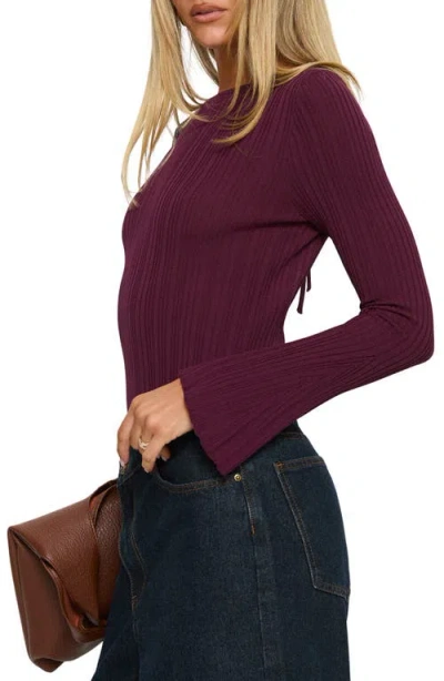 Princess Polly Mayok Open Back Rib Bodysuit In Blue