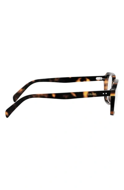 Celine 52mm Thin Square Optical Glasses In Black