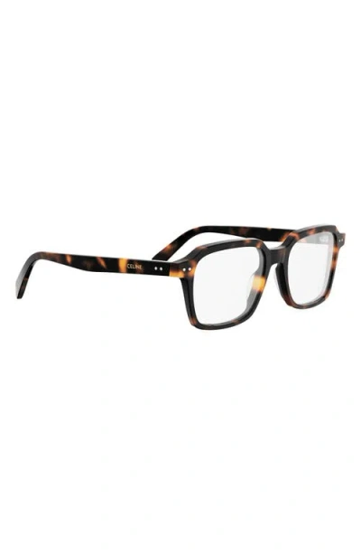 Celine 52mm Thin Square Optical Glasses In Black